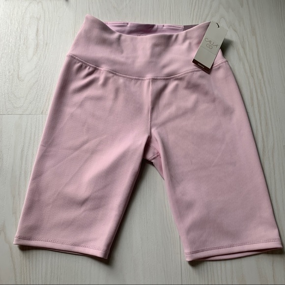CALIA by Carrie Underwood Pants - Calia by Carrie Underwood NWT Light Pink Ribbed 10 inch inseam Biker Shorts